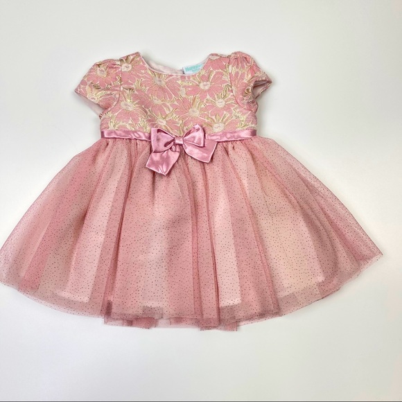 NANNETTE Baby Pink Tulle Dress with Bow 3/6 months - Picture 2 of 16